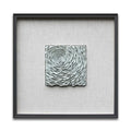 Wholesale Porcelain Artwork Flower Refractory Ceramics 3D Wall Art With Solid Wood Frame