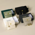 Luxury PU Leather Custom Logo Square Envelope Jewelry Pouch with Gold Button Earrings Bracelet Dustproof Bag