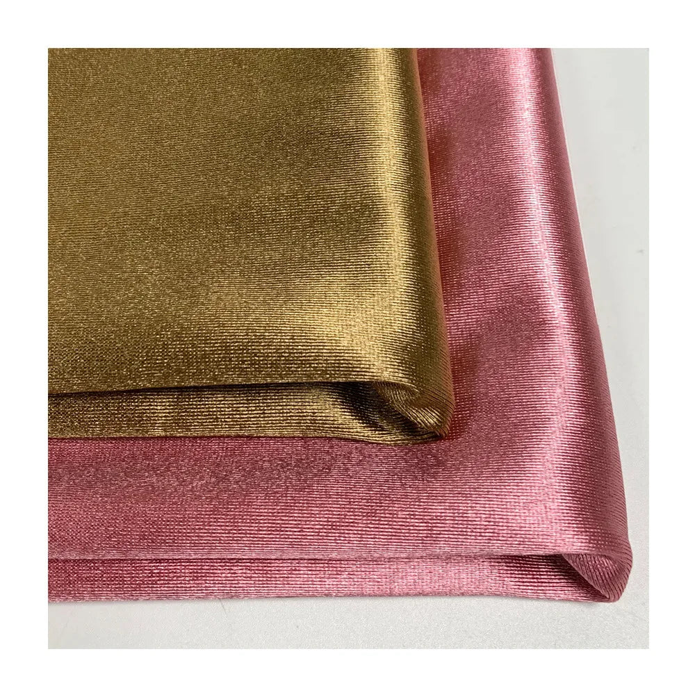 Nanyee Textile 250GSM Weight Polyester + Spandex Knitted Shiny Satin Fabric in Stock