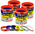 Cheap Fashion Promotional Gift Waterproof Durable Silicone Rubber Glow-in-Dark Wristband with Custom Logo for Events