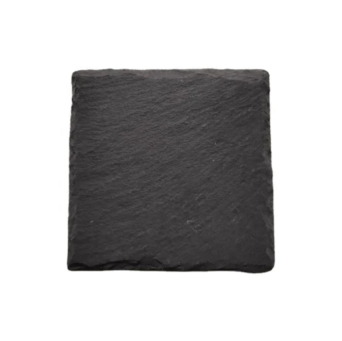 Wholesale Shunlei Brand Black Slate Stone Coasters Set Bulk 4x4 Free Sample Square Shape Eco-Friendly Modern Made in China