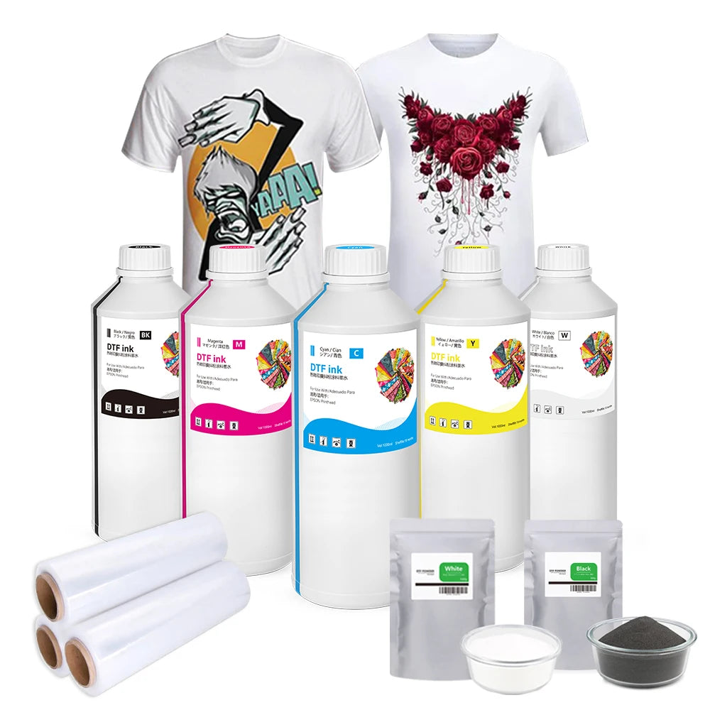 No Clog Printhead Transfer Film Pigment Ink 1000ml White DTF Ink for XP600 I3200 DTF Printers Ink