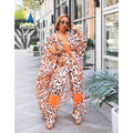 AliExpress African Dresses Fashion Chiffon Digital Print Wide Leg Pants Two Piece Set