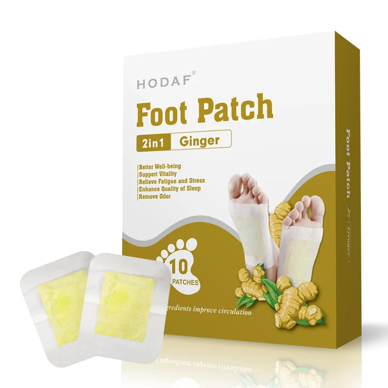 100% Natural Ingredients Foot Patch Detox for Sleep Relieve Stress Slim 2 in 1 Herbal Foot Patch