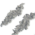 Fashion Shiny Clear Silver Glass Neck Design With Rhinestone Jeweled Crystal Dress Shoulder Bling Applique