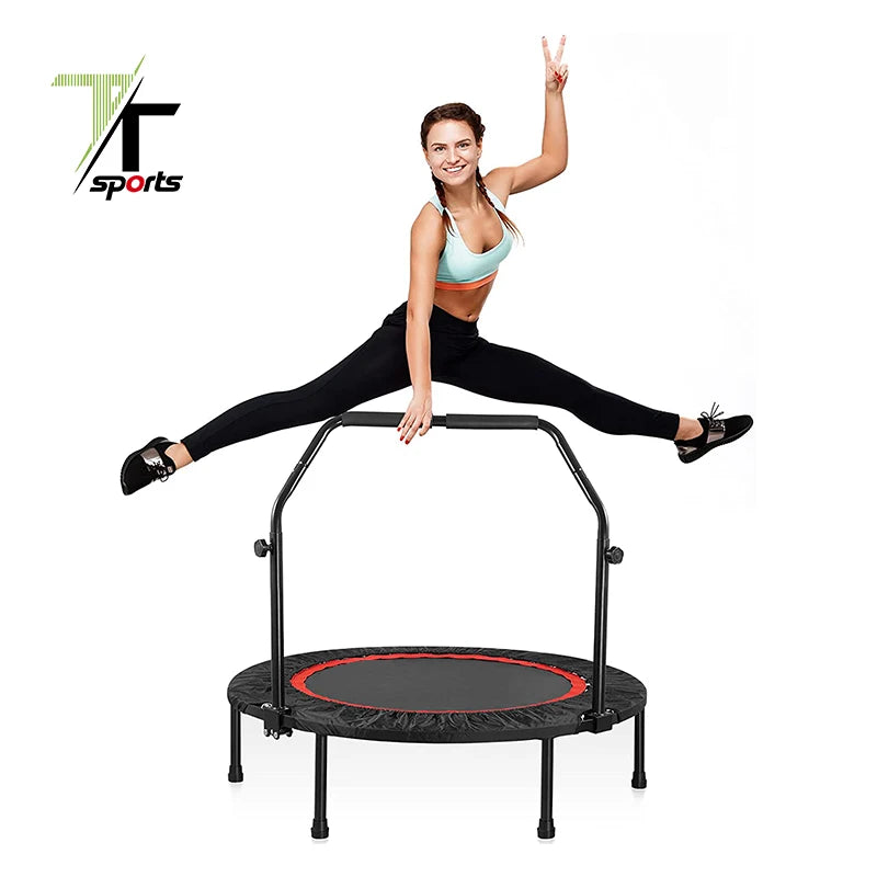 40 Inch Portable Foldable Outdoor Indoor Safely Mini Trampoline Rebounder for Bounce Fit Fitness Workout Gym Exercise