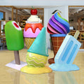 Christmas Candyland Decorative Party Rental Props Giant Resin Donuts Macaroon Prop Fiberglass Candy Lollipop Ice Cream Sculpture