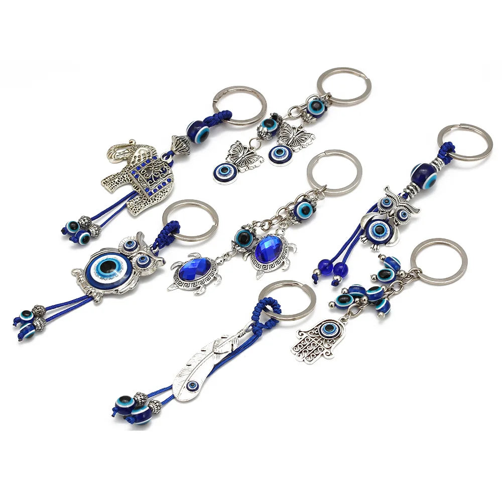 Nazar Turkish Blue Evil Eye Decor Key/Bag Pendant Amulets Ornament Protection Lucky Gift