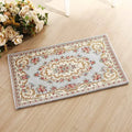 Wholesale Custom Luxury Chocolate Chenille Jacquard Carpet Weave Flower Floor Mat Area Rugs Machine Made PET Friendly Washable