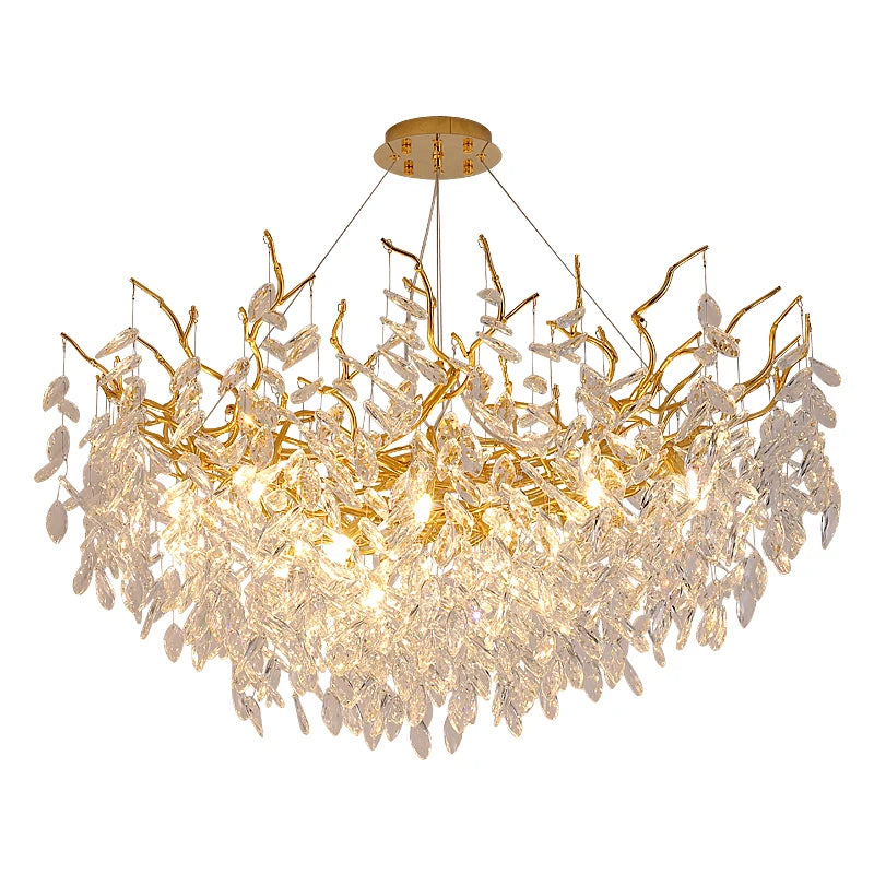Spring Layer Golden Special Round New Led Ceiling Lamp Modern for Living Room Dining Room Big Hotel Chandelier Lighting