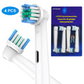 Factory Direct Sale Wholesale Customized Replacement Electric Toothbrush Heads IPX7 Waterproof Dupont Nylon Bristle 4-Piece Oral