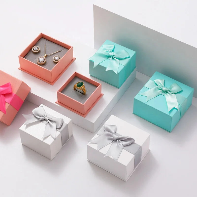 In Stock Small Mini Paper Jewelry Box Rings Box Organizer Gift Packing  Paper Boxes for Jewelry