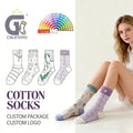 Custom Bulk 5 Pairs Spring Summer Tulip Socks Floral Trendy Flower Cotton Ruffle Socks for Women Girls