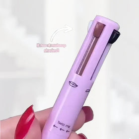 Custom Private Label 4IN1high Pigment Creamy Lip Liner Eye Brow Liner Highlighter Pen Make up Retractable 4 in 1 Makeup Pen