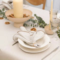 Lockstitch Beige Napkin Dining Room Table Decor Restaurant Home Cotton Linen Cloth Napkin Washable Eco-friendly Wedding Napkins
