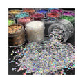 Wholesale 24 Colors Bright Colorful Polyester Hexagon Holographic Mix Chunky Body Glitter Flakes Powder