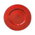 Wholesale Eco-Friendly PP Plastic Red Color Decoration Charger Plate for Wedding and Party Events Minimum Order 100pc Food Grade