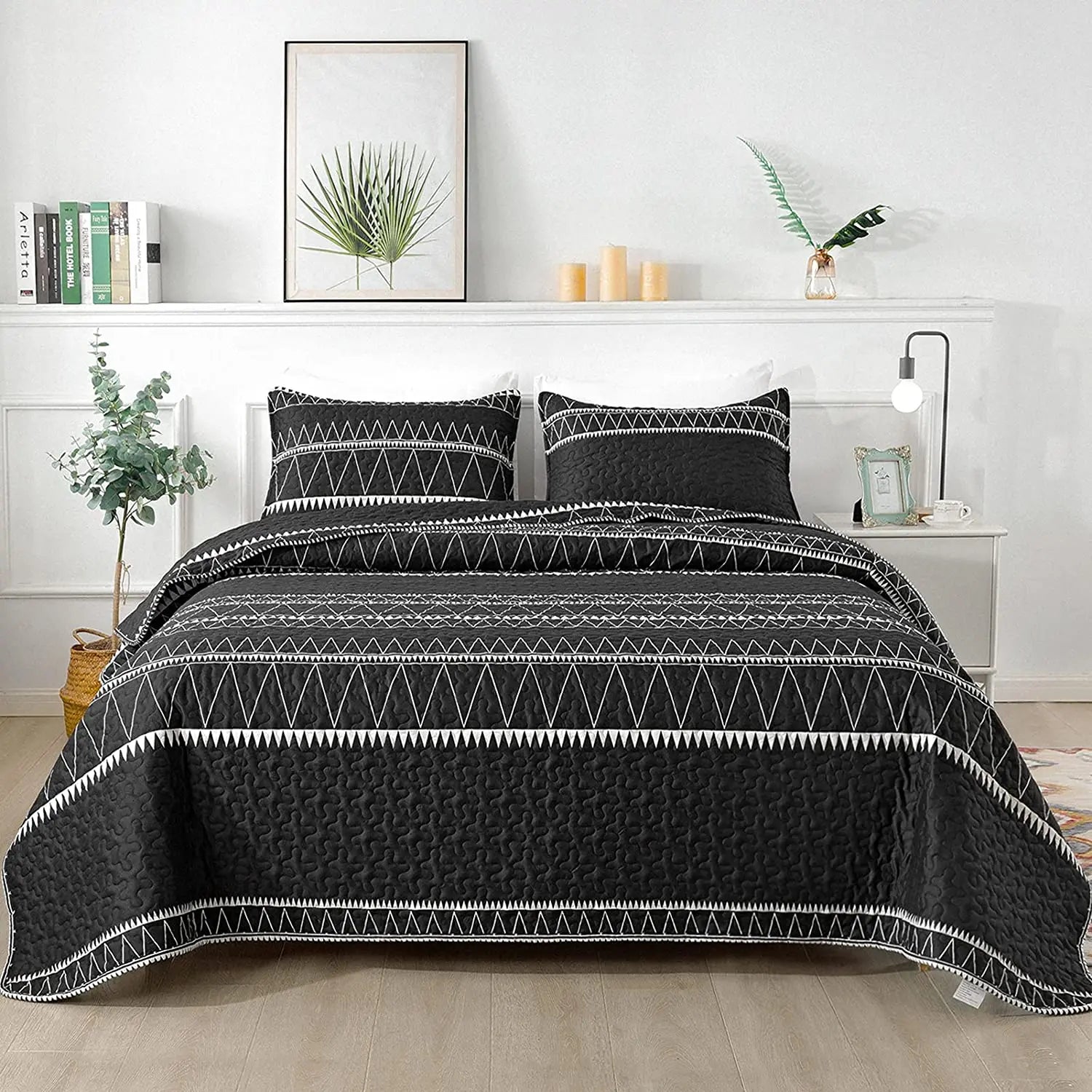 Summer Polyester Bed Cover Set Quilted  Bedsheets Printing Bedding Set