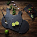 Tableware Western food neutral slate stone sushi plate irregular black steak serving plate