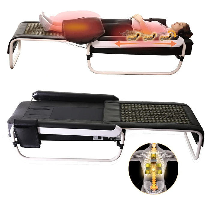 POP RELAX Best sell Korean Quality Healax Master V4 Body Acupressure Thermal Infrared Heating Therapy Jade Hot Stone Massage Bed