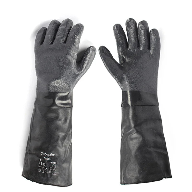 Ansell 19-026 Heavy-duty Neoprene Gloves Double-insulating Liner Gauntlet Cuff 2mm Thickness Resist Extreme Temperatures