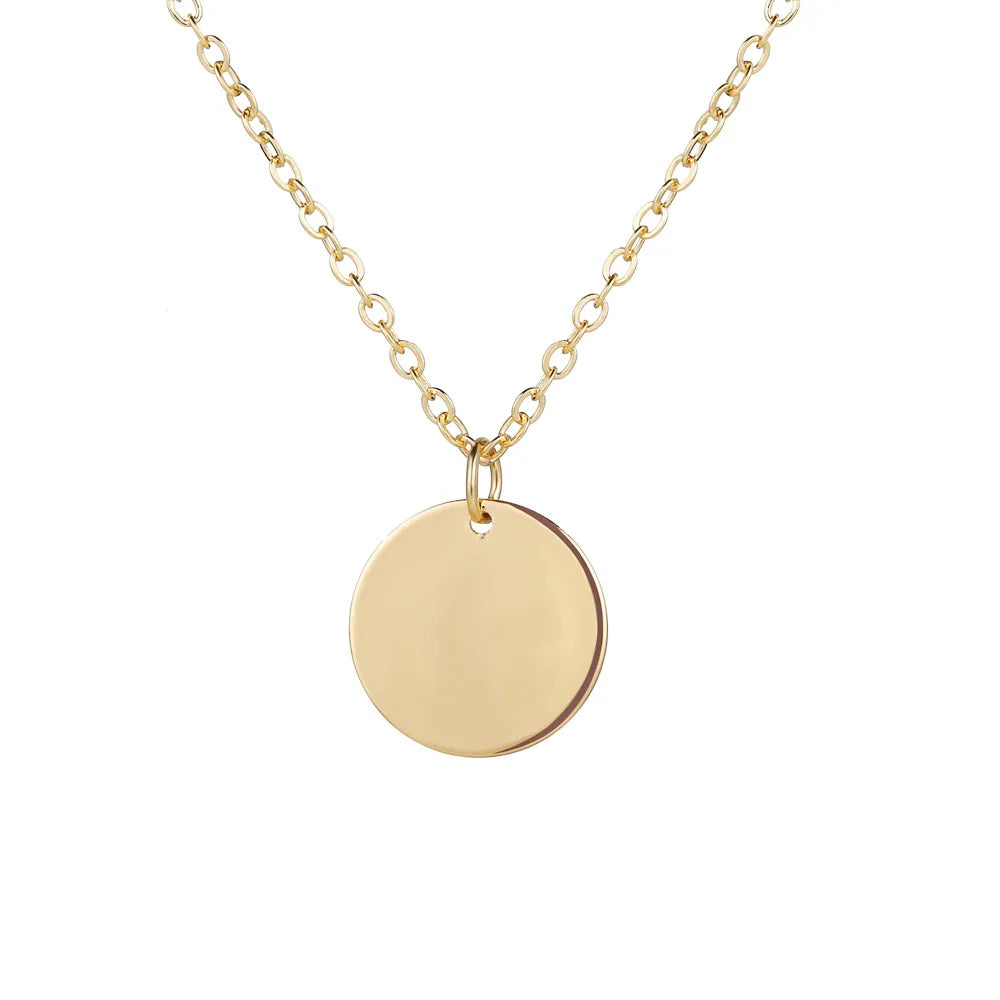 Gift Items Customized Necklace Round Ring Pendant Necklace for Girls