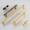 Hot Sale Black Gold Antique Coffee Kitchen Cabinet Solid Brass Knurled Handles