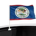 Factory Direct Sale Belize Car Window Flag 12x18inches 100%polyester Double-side Custom Belize Car Window Flag