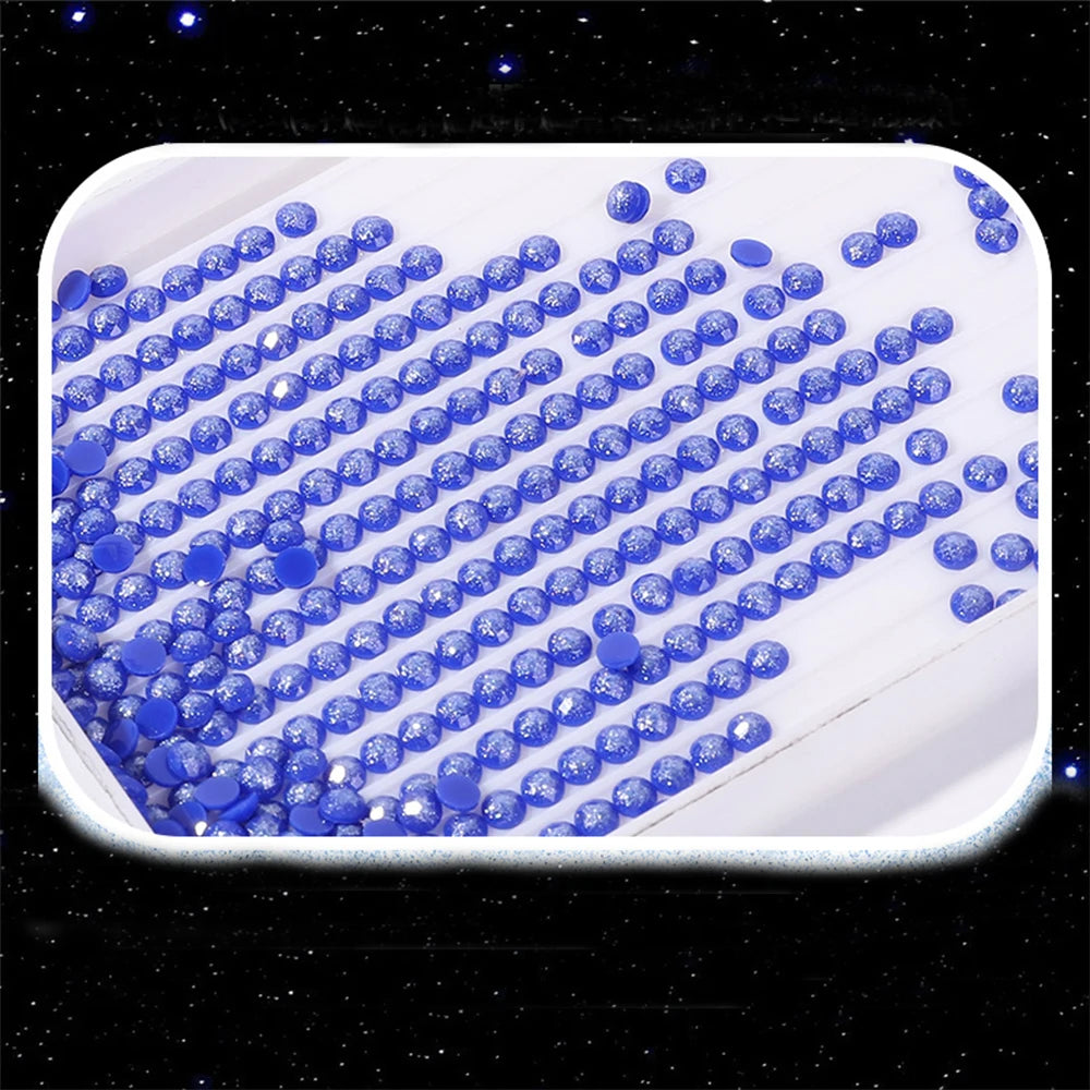 DMC 447 Colors DIY Stone Round Square Glitter Sparkling Beads Fairy Dust Drills for Diamond Painting
