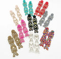 New Fashion MAMA Dangle Seed Bead Earrings with Rhinestone Women's Drop Earrings for Mom Gift