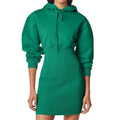 Factory Custom Women's Knit Long-Sleeve Drawstring Hoodie Dress Mini Fitted Style for Autumn & Winter Vintage Collar-Wholesale