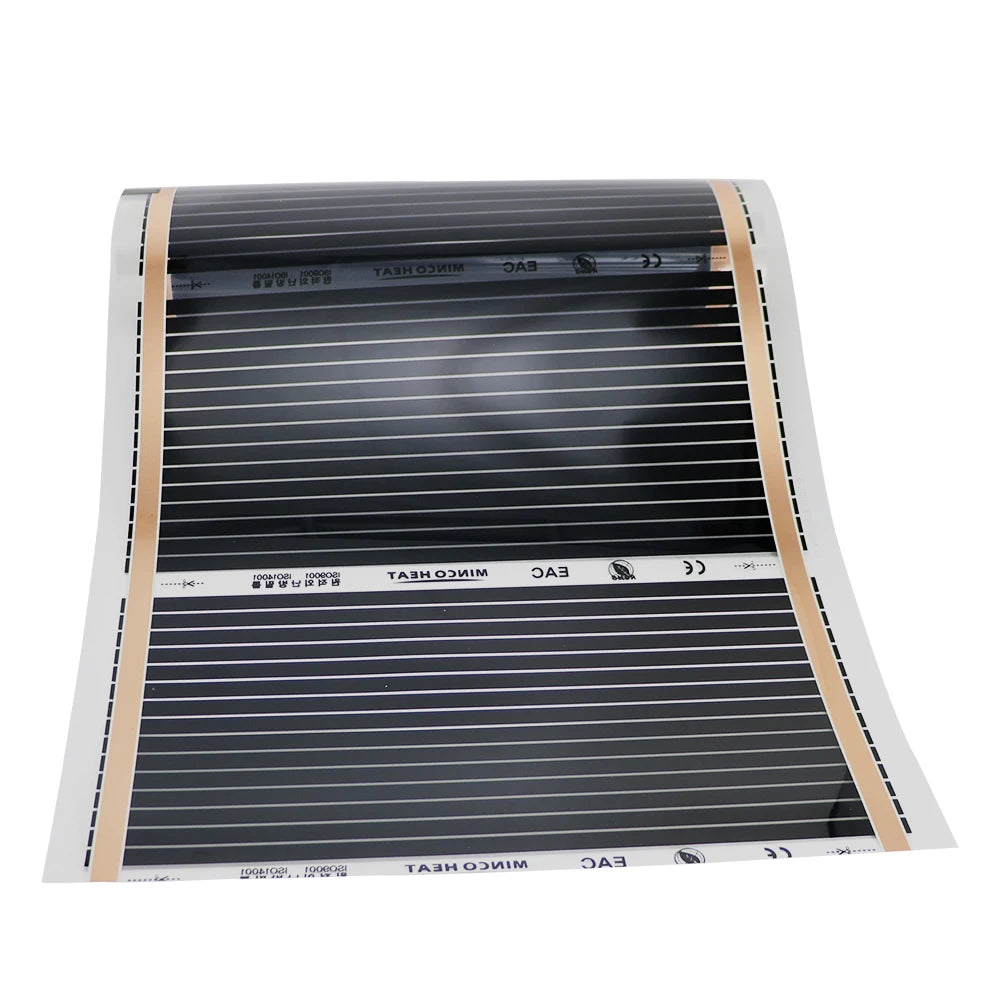 MINCO HEAT 80W AC220V Infrared Heating Mat Transfer Film Carbon Electric Film 5~50m2 0.5m Width Modern Floor Heating Film