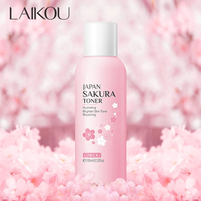 Laikou 100ml Japan Sakura Niacinamide Sodium Hydrating Repairing Brightening Smoothing Moisturizing Facial Body Toner