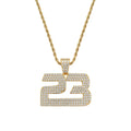 CN208  Brass Zircon  Pendant Iced Out Cubic Zircon Necklace Hip Hop Jewelry Bling Bling