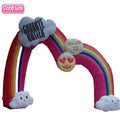 Large Heart-Shaped Valentine Arch with Lighting Wedding Moon Gate Inflatable Frame for Advertising for Valentines Day