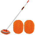 Car Cleaning Supplies Kit Car Wash Brush Mop Kit with Long Handle 1 Chenille Scratch-Free Replacement Head