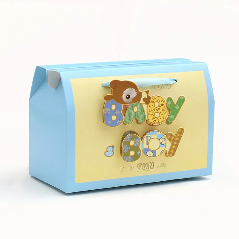 Happy Candy Box Children's Birthday Party Handmade Embossed UV Coating Photo Frame Gift Packaging Foldable Pulp Paper Boys Girls