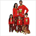 2023 Custom Korean Homewear Autumn Women Cartoon Pattern Thermal Knitted Pjs Sets Xmas Family Matching Pajamas Christmas