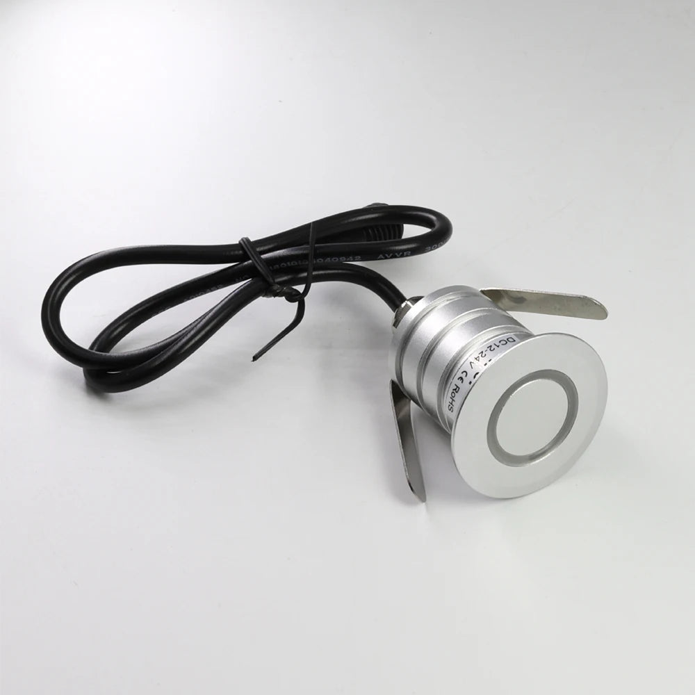 Aluminum Round Led Stair Wall Lamp Outdoor IP67 1W Recessed Step Pathway Wall Corner Light Staircase Outdoor Stairs Lights
