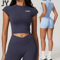 Joyyoung Autumn Quality High-Elas Fashionable Elastic Tight Spandex Sports Top Yoga Top for Women