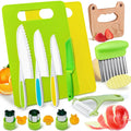 12 Pcs Real Cooking Toddlers Kids Montessori Education Utensils Plastic Safe Knife Set