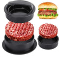 3-in-1 Manual Aluminum Eco-Friendly Metal Non-Stick Burger Press Mince Maker for Home Kitchen Use