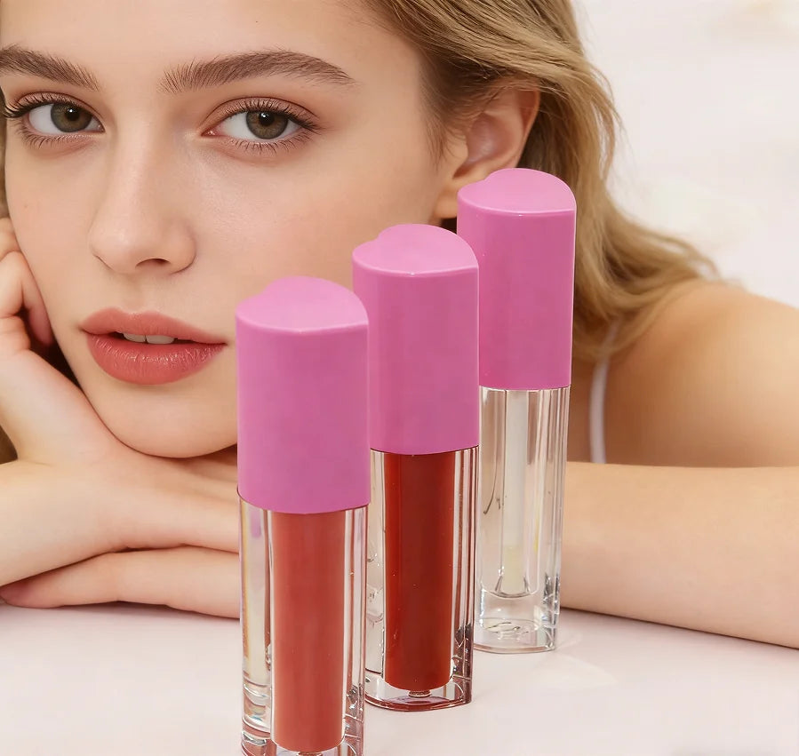 Wholesale Private Label Super Shiny Shimmer Liquid Lip Gloss Waterproof Moisturizing Lipstick with Box Packaging Custom Makeup