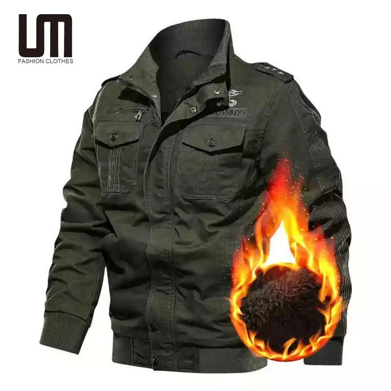 Liu Ming Hot Selling Autumn Winter Men Warm Fleece Plus Velvet Thickened Coat Plus Size Jackets