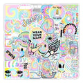 E-50pcs New Gradient Graffiti Stickers Car Phone Tablet Decorative Stickers Laptop PDA Custom Wholesale