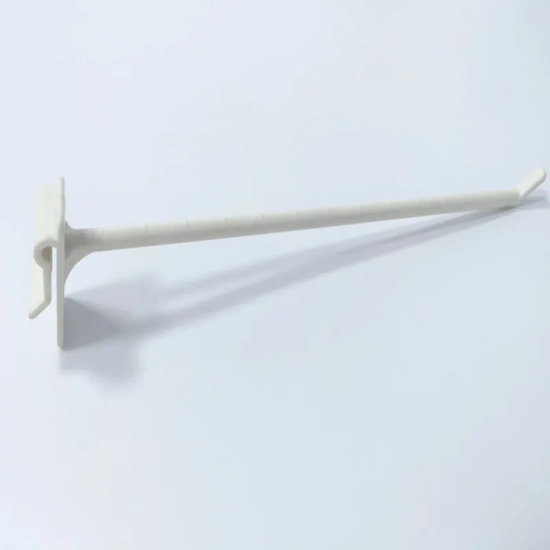 Pegboard Single Slatwall Hooks Long Butterfly Wide ABS Plastic Peg Display Hooks