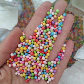 2.5-3.5mm Mix Foam Round Resin Beads No Without Hole for Diy Nail Art Crafts Making Supplies