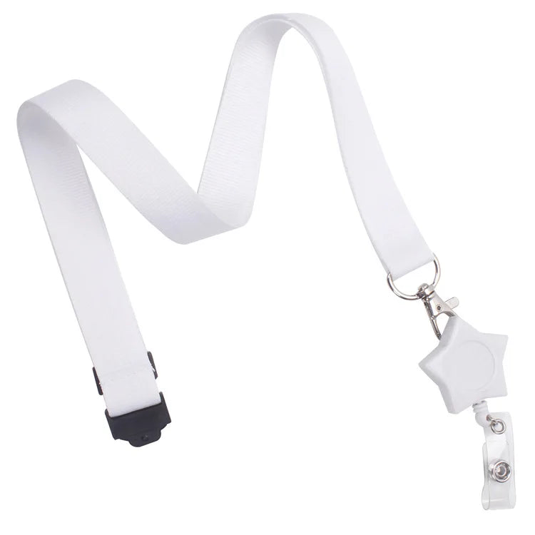 Wholesale Silk Screen Printed Eco-friendly RPET Polyester Lanyards ID Card Holder Retractable Yoyo Badge Reel 2x90cm Colorful