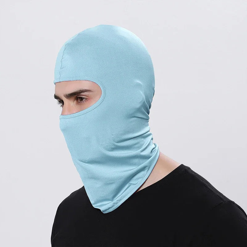 Hot Selling Summer Lightweight Polyester Breathable Balaclava Men Motorcycle Milk Silk Ski Mask Balaclava Face Mask