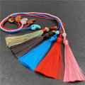 Tassel Bookmarks with Drop Moon Crystal Healing Stone Charms Bookmark for Adults and Kids Office School Reading and Gifts
